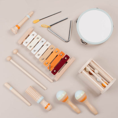 Wooden Musical Instrument Set – 7-Piece Orff Kit