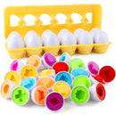 Smart Egg Toys - Montessori Sensory Early Learning Shape Matching Eggs Puzzles