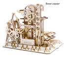 3D Wooden Puzzle 4 Varieties Robotime ROKR Marble Run Waterwheel DIY