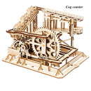 3D Wooden Puzzle 4 Varieties Robotime ROKR Marble Run Waterwheel DIY