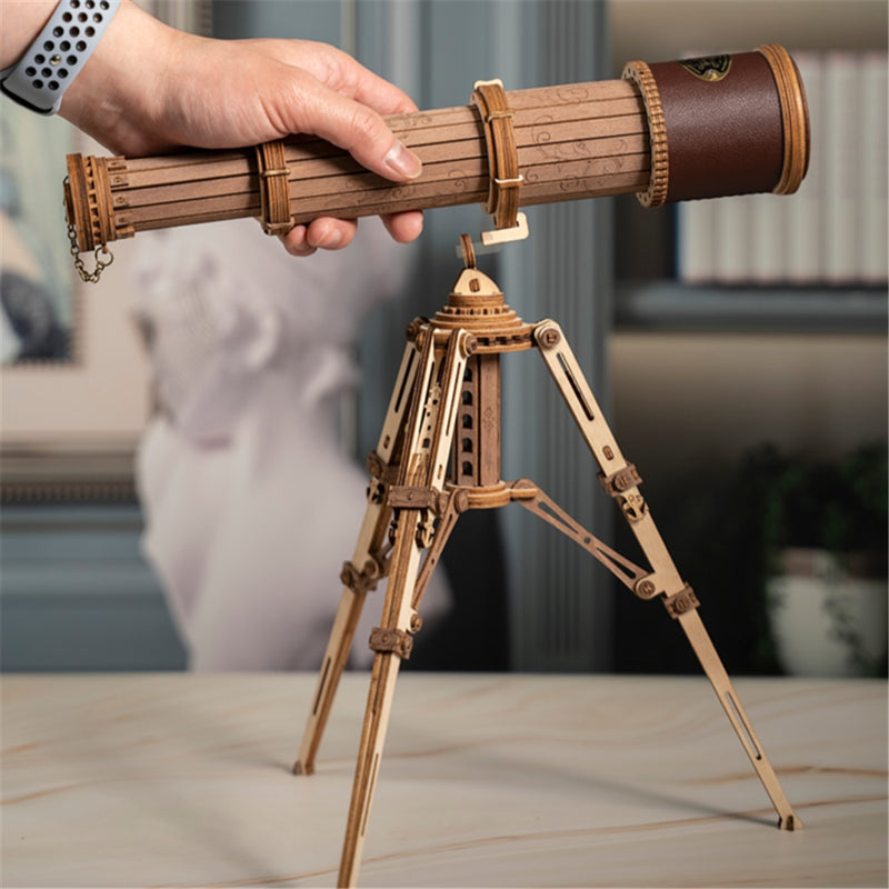 Robotime ROKR DIY 3D Wooden Monocular Telescope STEM Educational Model