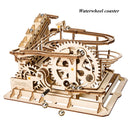 3D Wooden Puzzle 4 Varieties Robotime ROKR Marble Run Waterwheel DIY