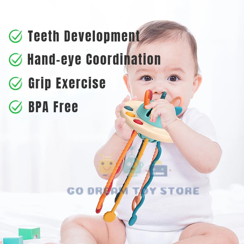 Montessori Sensory Development Baby Toys - Pull String Finger Grasp Training for Early Learning and Educational Development