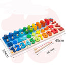 Montessori Educational Wooden Math Fishing Board Game