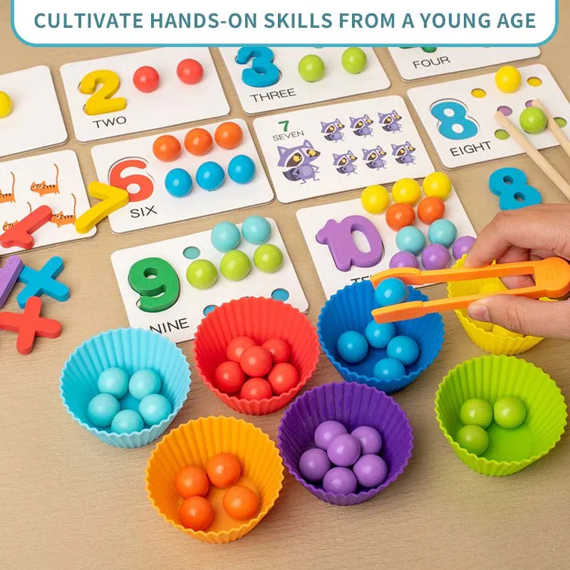 Montessori Mathematics Props - Educational Digital Cognitive Pairing Puzzle