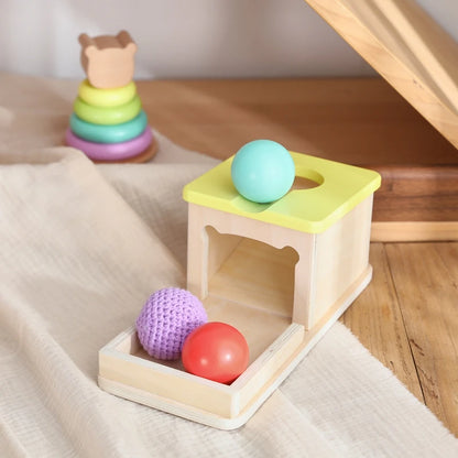 Montessori Object Permanence Box – Ball Drop Toy
