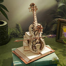 3D Wooden Puzzle ROKR Magic Cello Mechanical Music Box