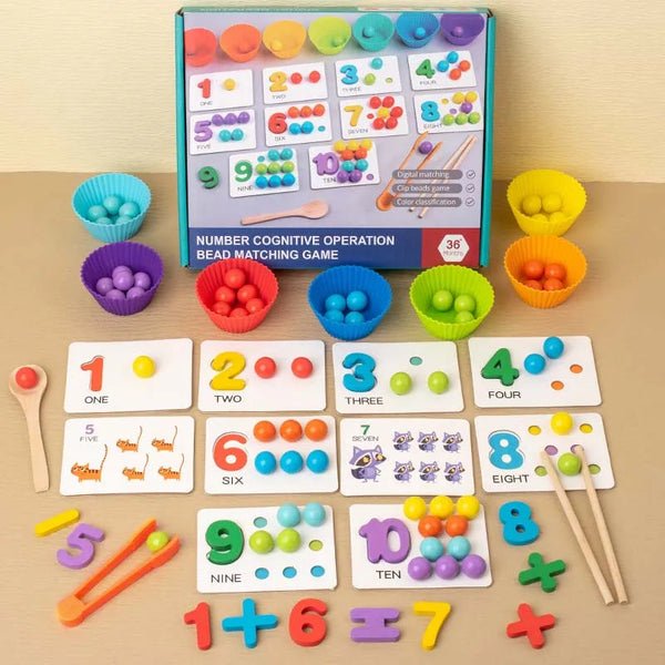 Montessori Mathematics Props - Educational Digital Cognitive Pairing Puzzle