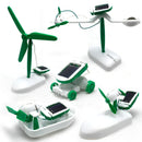 6-In-1 Solar-Powered Robot Kit - DIY Assembling Ship, Fan and Windmill