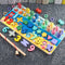 Montessori Educational Wooden Math Fishing Board Game