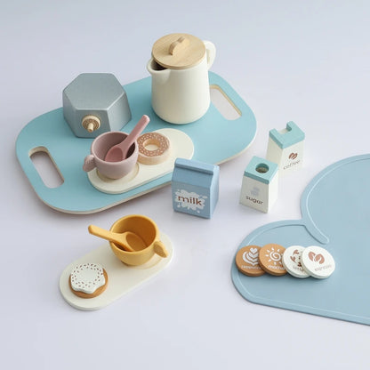 Montessori Wooden Coffee & Afternoon Tea Set – Pretend Play