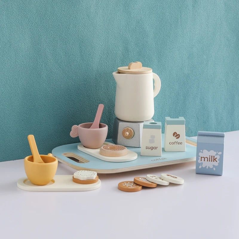 Montessori Wooden Coffee & Afternoon Tea Set – Pretend Play