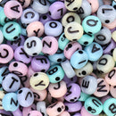 Acrylic Flat Letter Beads 