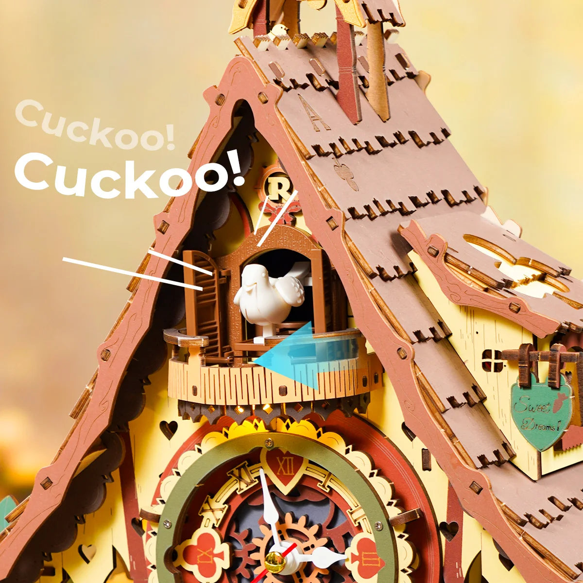 Cuckoo Clock – Mechanical 3D Wooden Puzzle