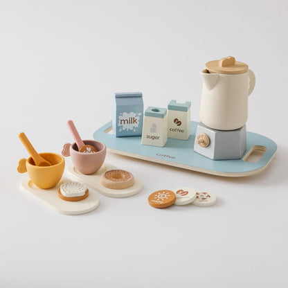 Montessori Wooden Coffee & Afternoon Tea Set – Pretend Play