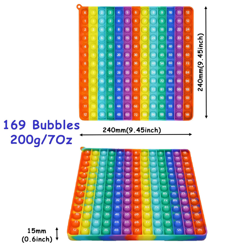 Giant Multiplication Table Montessori Push Bubble Toy