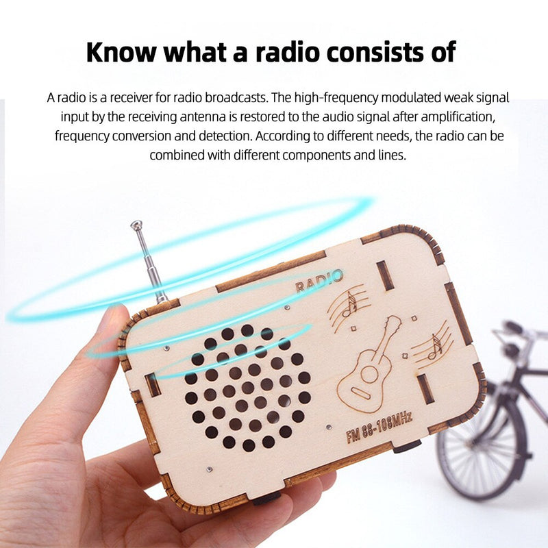 3D Wooden Puzzle DIY Radio Model Science and Technology STEM Project