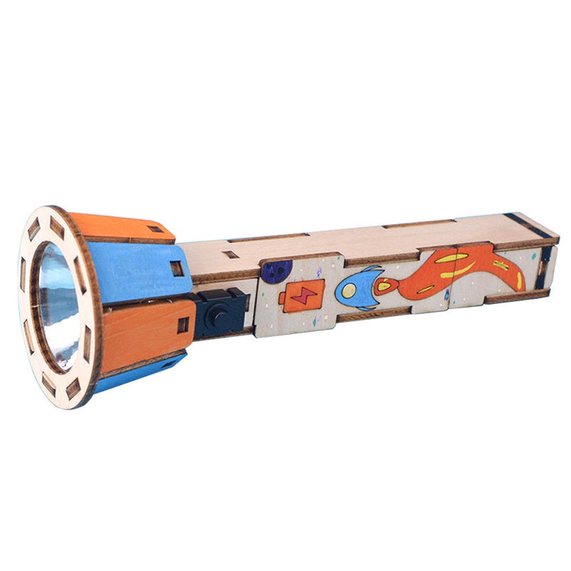 3D Wooden Puzzle DIY Flashlight Science Experiment STEM Project Kit