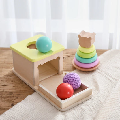Montessori Object Permanence Box – Ball Drop Toy