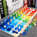 Montessori Educational Wooden Math Fishing Board Game