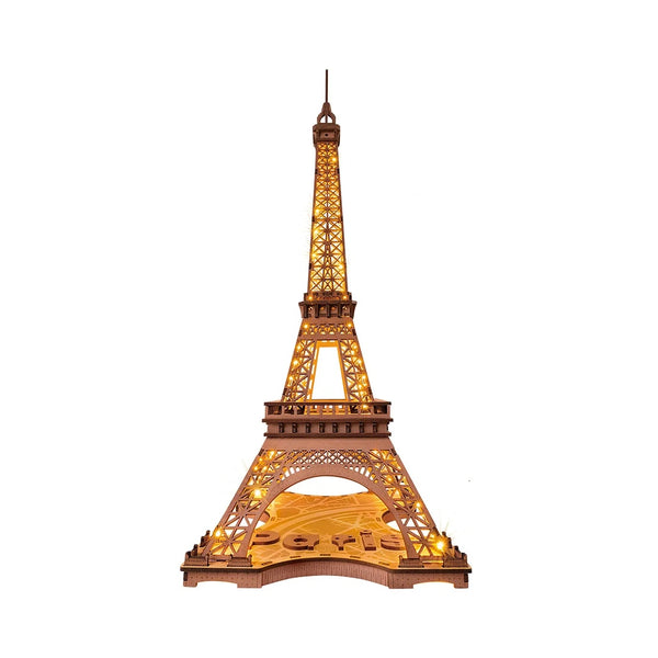 Relive the Grandeur: Rolife Night of the Eiffel Tower 3D Wooden Puzzle